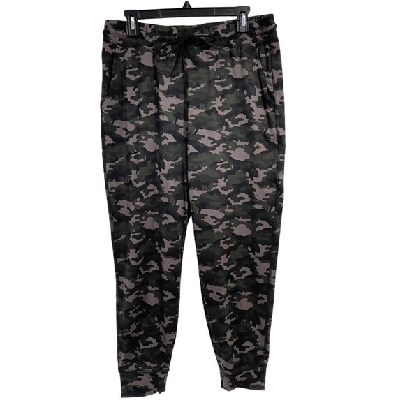 Fabletics High-Waisted Performance Jogger Charcoal‎ Solid Camo Pant Size XL NWT - Picture 1 of 10
